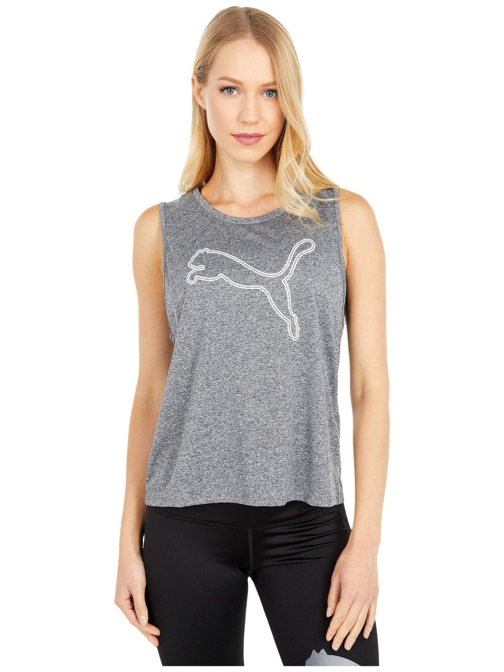 Women’s Puma Gray Logo Tank Top, Size S